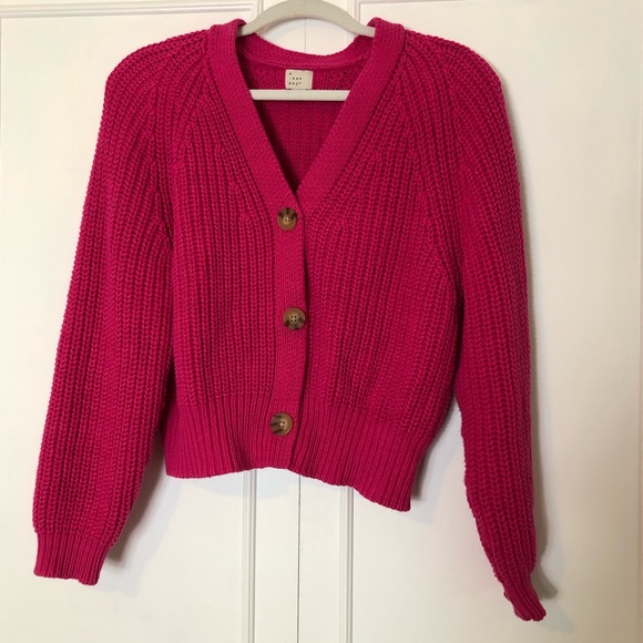 Target A New Day Hot Pink Cardigan Size 